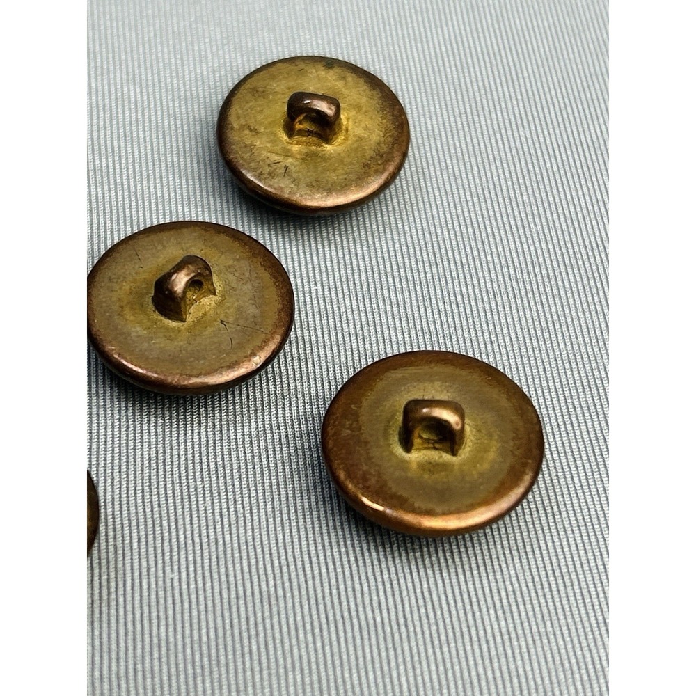 Vintage‎ Dome Metal Buttons Set Of 5 - Picture 10 of 10